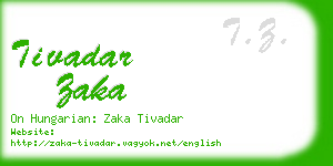 tivadar zaka business card